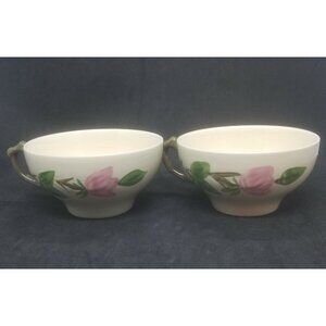 Franciscan Desert Rose Tea Cups England Pink Roses Set of 2